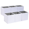 Amazon Basics Collapsible Closet Organizer Cube Storage Bins, Space-Saving Storage Baskets for Shelves, White, 10.5x10.5x11", 6-Pack