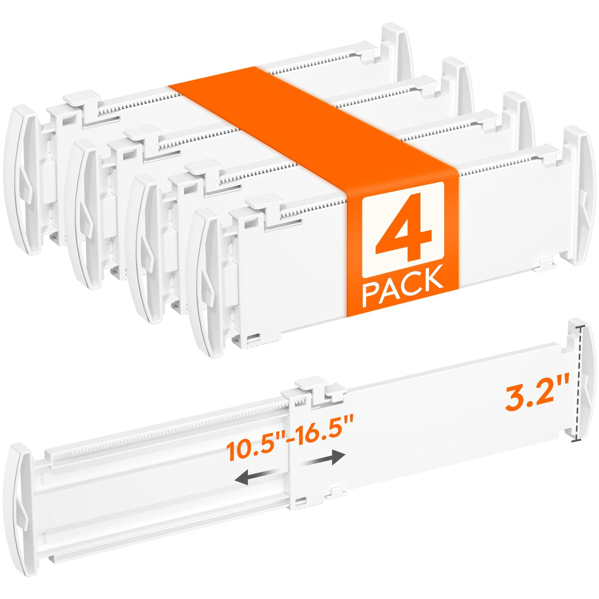 Lifewit 3.2" High Drawer Dividers for Clothes, Adjustable Drawer Organizers