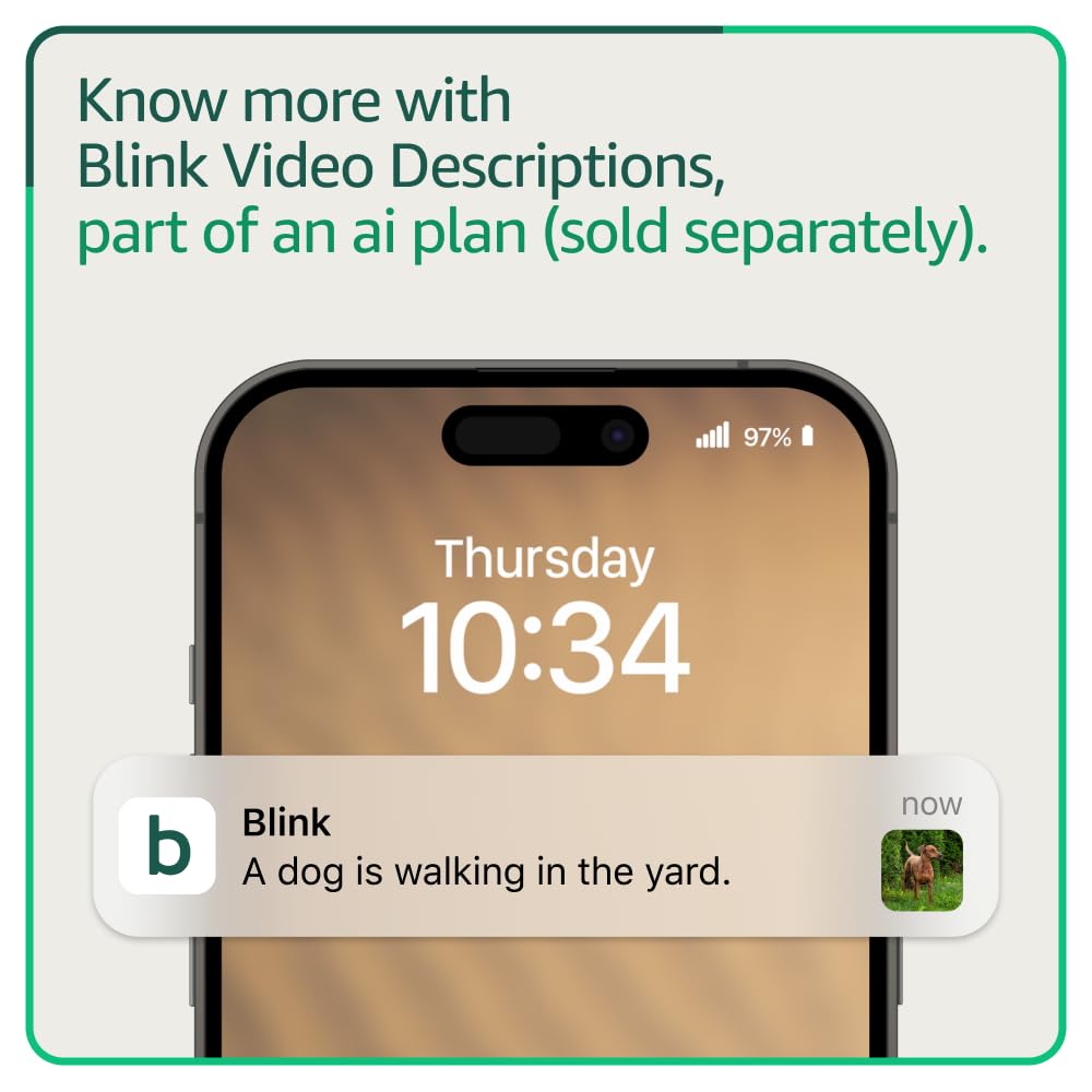 Blink Outdoor 4 – Wireless smart security camera, two-year battery life, 1080p HD day and infrared night live view, two-way talk. Sync Module Core included – 3 camera system