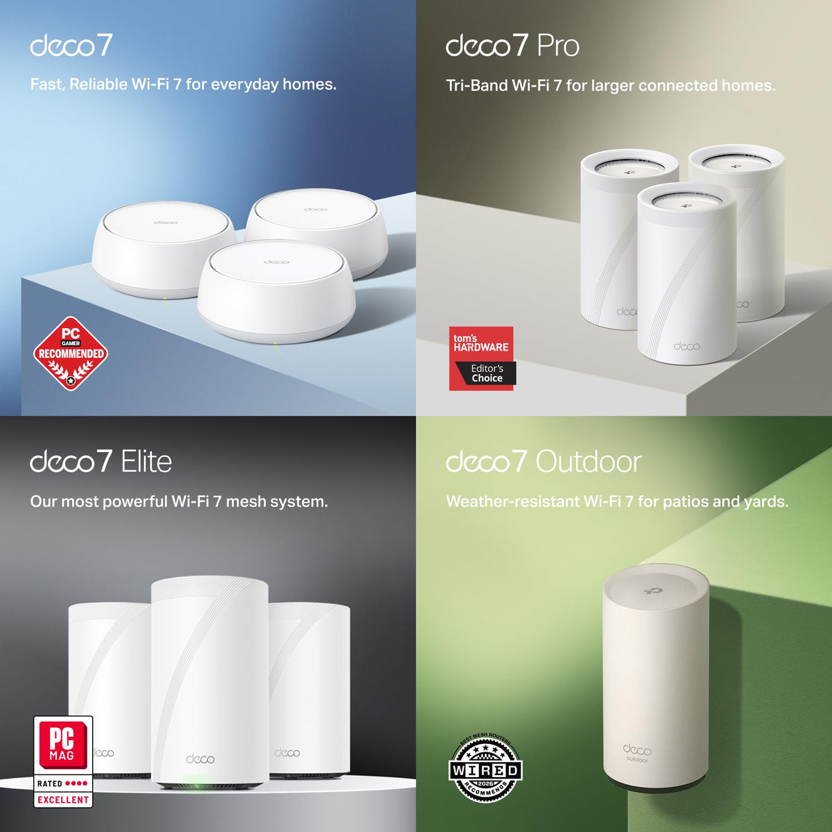 Deco 7 Dual-Band BE5000 WiFi 7 Mesh Wi-Fi System 4-Stream 5 Gbps, 240 Mhz
