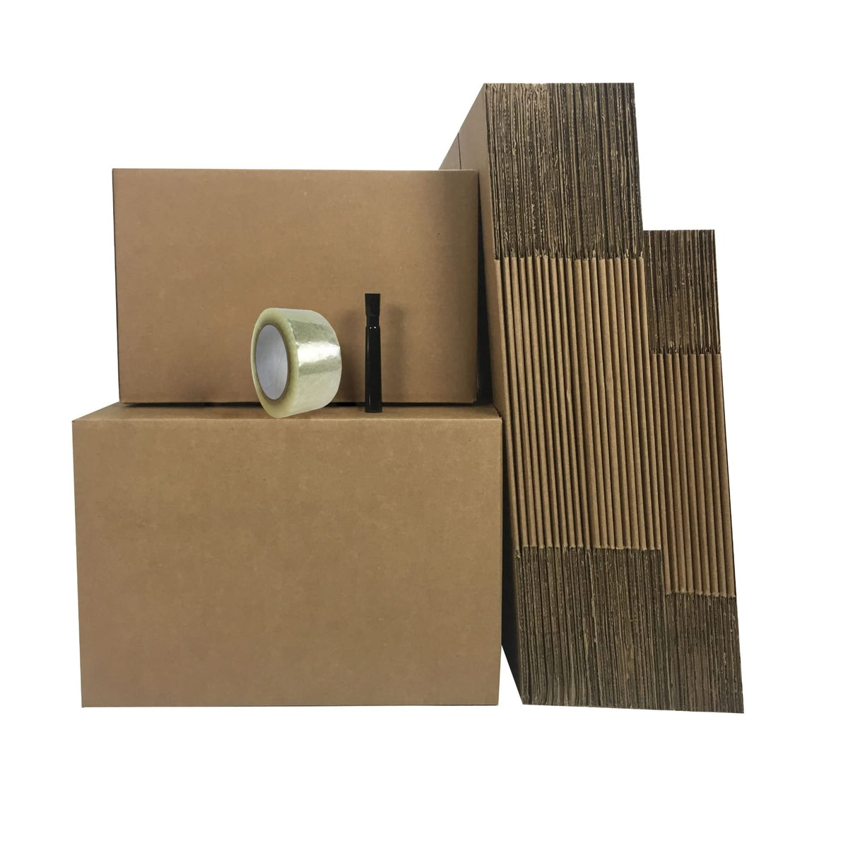 UBMOVE Moving Boxes 2 Room Economy Moving Kit 30 Boxes, Bubble Roll, & Packing Tape