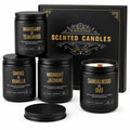 Yinuo Candle Scented Candles for Men, 4-Pack 36 oz Soy Wax Gift Set