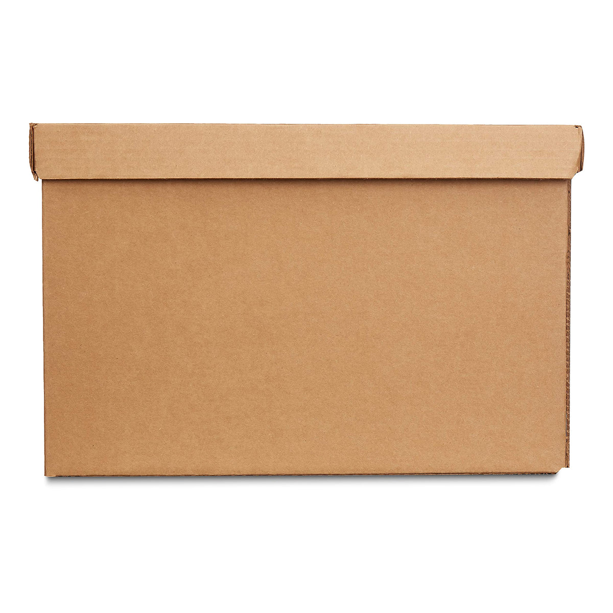 Amazon Basics Moving and Storage Boxes with Handles and Lift-Off Lids, File Storage, Collapsible, 15x10x12 in, Brown, 20-Pack