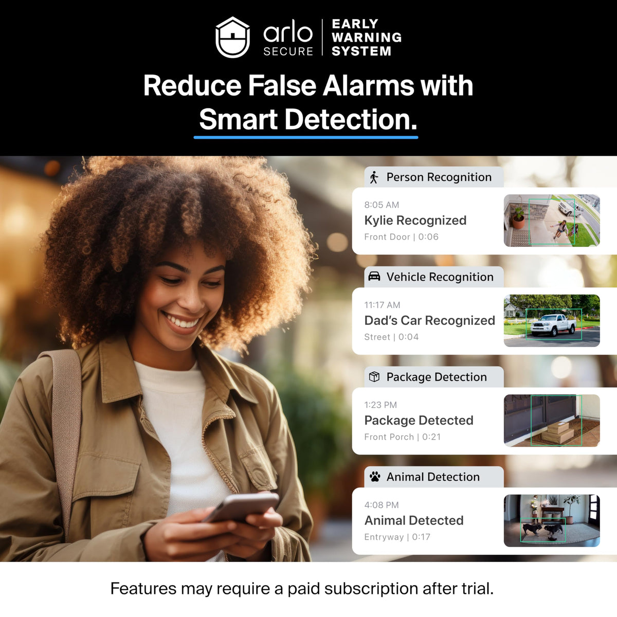 Arlo Video Doorbell 2K (2nd Gen) Wireless or Wired - 1-Cam