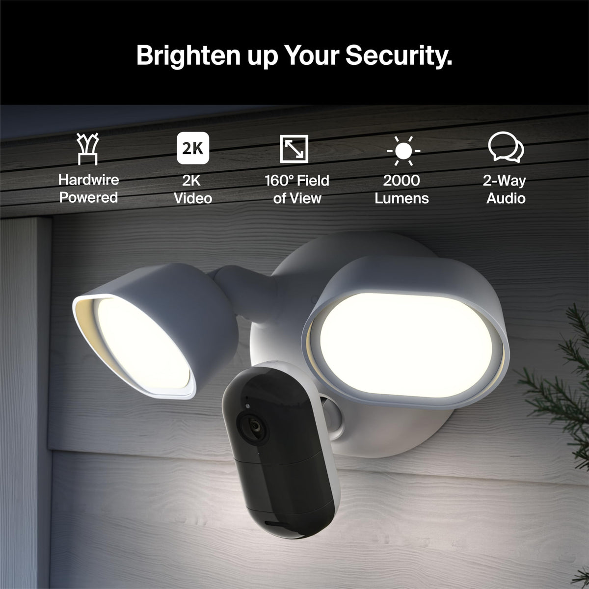 Arlo Wired Floodlight Security Camera 2K HDR - 1-Cam