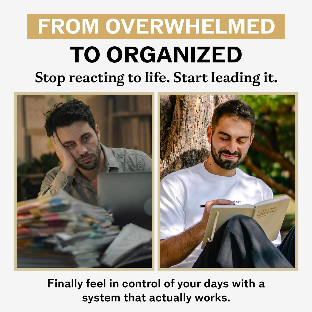 Sprouht Undated Daily Planner | 90 Day Daily & Weekly Productivity Journal with Hourly Schedule, To Do List, Goal Tracker & Habit Tracker | ADHD Planner for Men & Women | Hardcover Agenda (Cream)